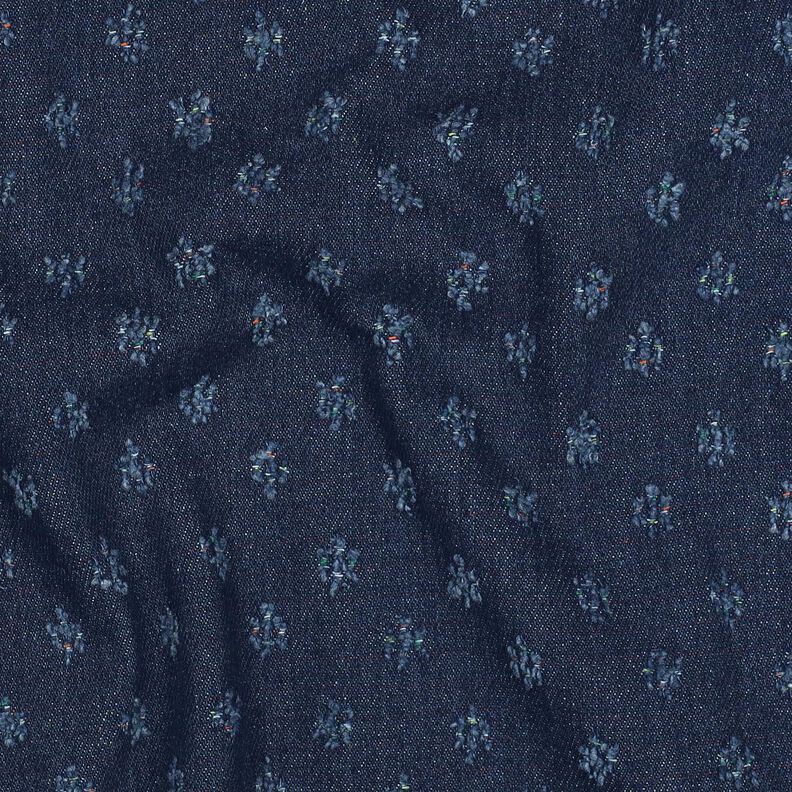 Tessuto misto cotone Denim Dobby – blu notte, image number 2