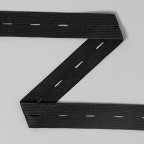 Elastico con asole 580 – nero | YKK, 