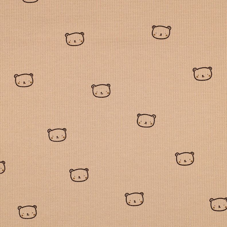 Jersey a nido d’ape orsetti | Poppy Fabrics – rosa antico scuro/melanzana,  image number 1