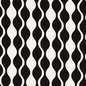 Tessuto in viscosa LENZING&trade; ECOVERO&trade; Retr&ograve; &ndash; nero/bianco, 