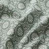 tessuto in cotone cretonne Fiori e tralci – canna palustre/bianco,  thumbnail number 2