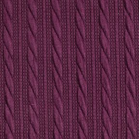 maglia cloqué Motivo a treccia – rosso merlot, 