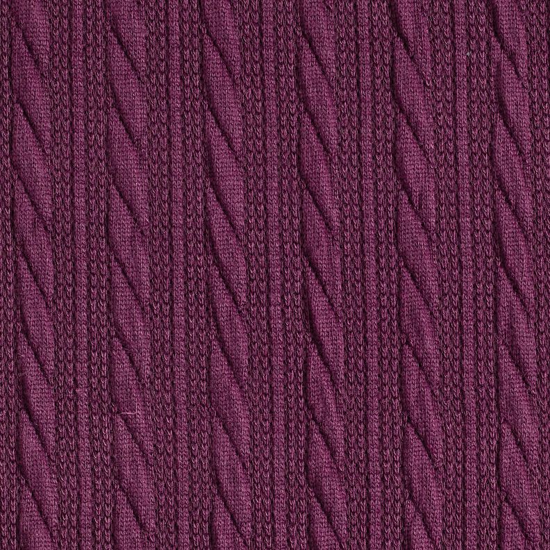 maglia cloqué Motivo a treccia – rosso merlot,  image number 1
