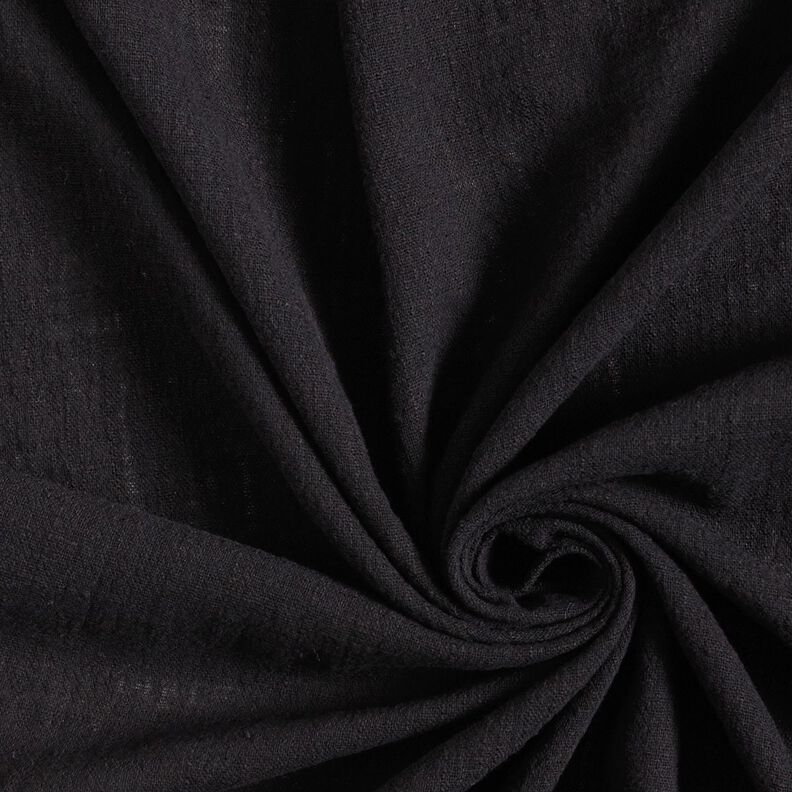 Tessuto di cotone con aspetto lino – nero,  image number 1