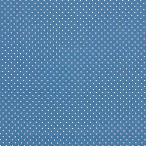 popeline di cotone piccoli pois – colore blu jeans/bianco, 