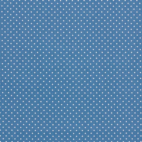 popeline di cotone piccoli pois – colore blu jeans/bianco,  image number 1