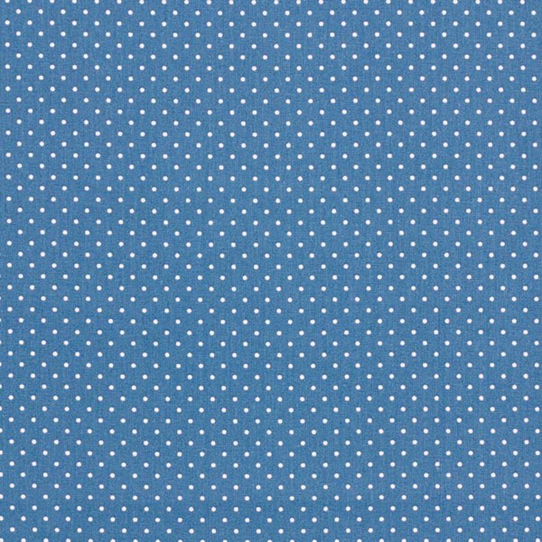 popeline di cotone piccoli pois – colore blu jeans/bianco,  image number 1