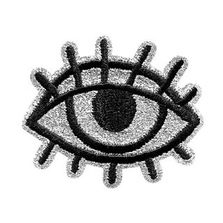 applicazione occhio [ 5 x 4,3 cm ] | Prym – nero/argento, 
