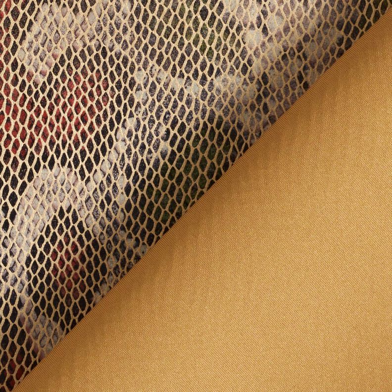 Finta pelle effetto serpente – beige/verde oliva scuro,  image number 4