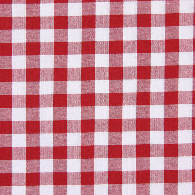 tessuto in cotone Quadro vichy 1,7 cm – rosso/bianco,  image number 1
