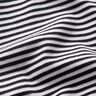 tessuto per polsini Righe tubolari – nero/bianco,  thumbnail number 2