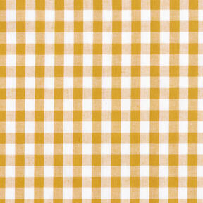 tessuto in cotone Quadro vichy 1 cm – senape/bianco, 