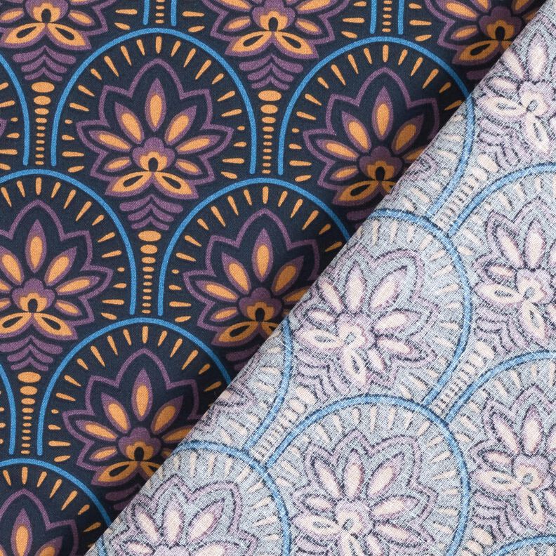 cotone rivestito Soggetti astratti – blu notte,  image number 5