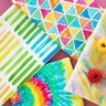 tessuto arredo mezzo panama strisce arcobaleno – bianco,  thumbnail number 5
