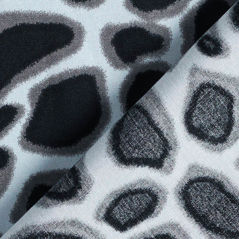 tessuto in viscosa, motivo leopardato – azzurro/nero,  image number 4