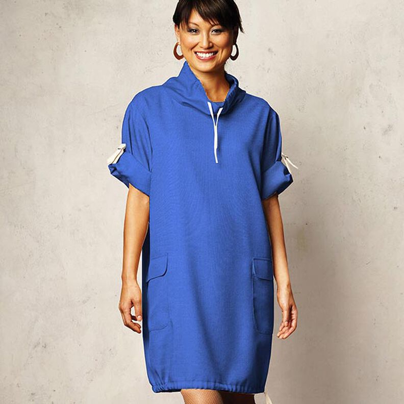 French terry leggero tinta unita – blu reale,  image number 9