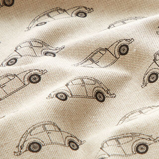 tessuto arredo mezzo panama, mini maggiolino VW – naturale/nero, 