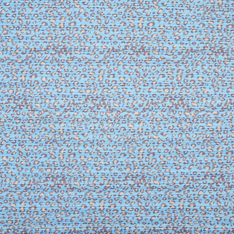 Motivo leopardato plissettato – azzurro,  image number 1