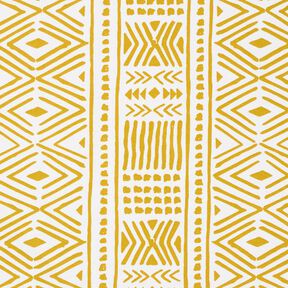 tessuto arredo canvas motivo etnico – senape/bianco, 