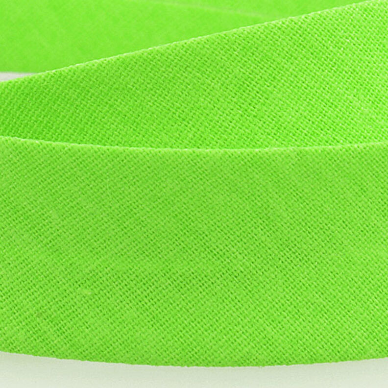 Nastro in sbieco Polycotton [20 mm] – verde neon,  image number 2