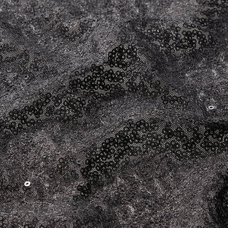 Tessuto con lustrini a serpentina – nero, 