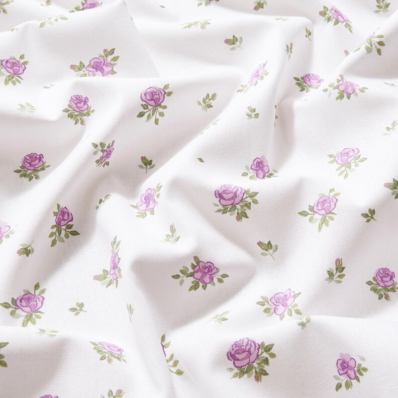 popeline di cotone rose delicate – lavanda/bianco,  image number 2