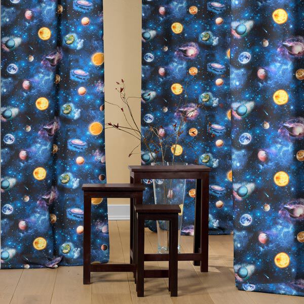 tessuto arredo stampa digitale stelle – nero, image number 6