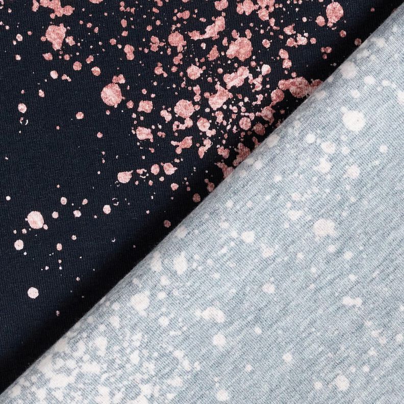 jersey di cotone Riflessi dorati | Glitzerpüppi – nero-azzurro/rosa antico scuro,  image number 4