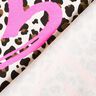 French terry, felpa estiva Cuori di leone e Neon – anacardo/fucsia neon,  thumbnail number 4