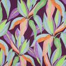 satin di cotone Foglie in stampa digitale | Poppy Fabrics – melanzana/verde chiaro,  thumbnail number 1