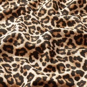 tessuto arredo mezzo panama Elegante stampa leopardata – nero/naturale, 