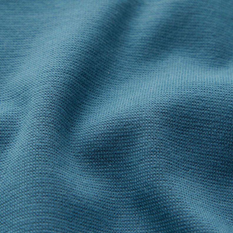 GOTS tessuto per bordi e polsini in cotone | Tula – colore blu jeans,  image number 2
