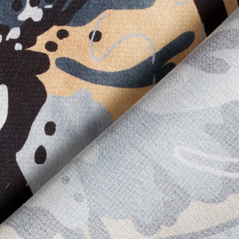 Mare di fiori in raso crepe – grigio ardesia/beige,  image number 4