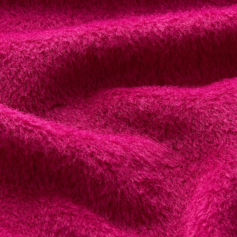 Tessuto per cappotto in maglia soffice tinta unita – uva,  image number 2