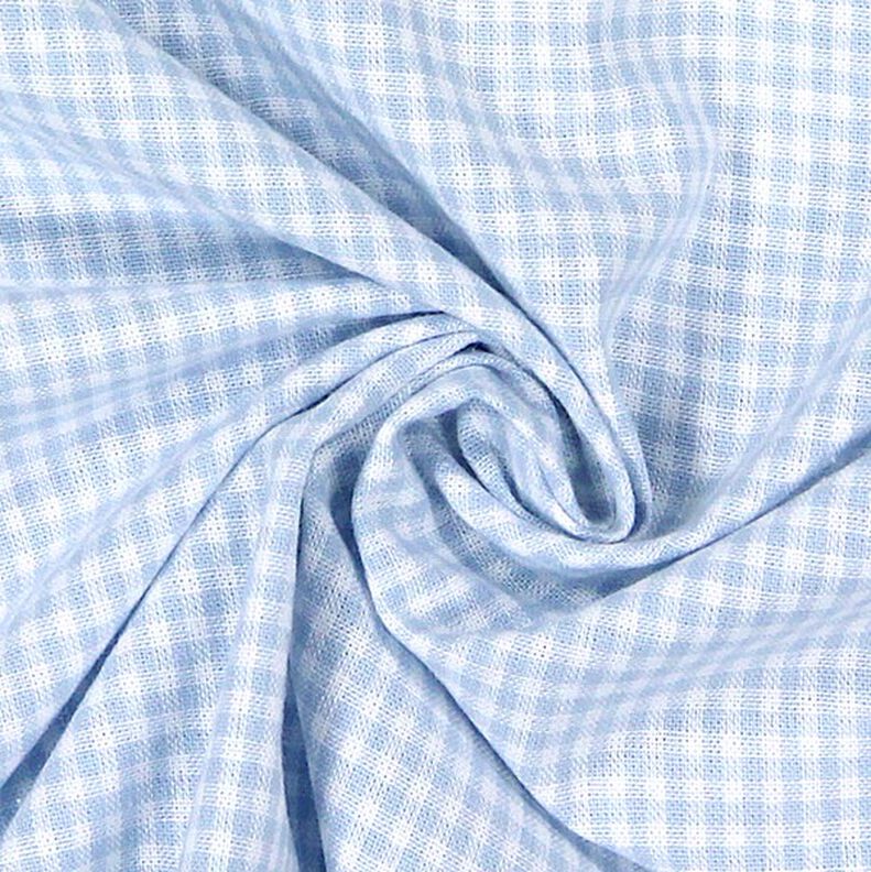 tessuto in cotone Quadro vichy 0,2 cm – blu jeans chiaro/bianco,  image number 2