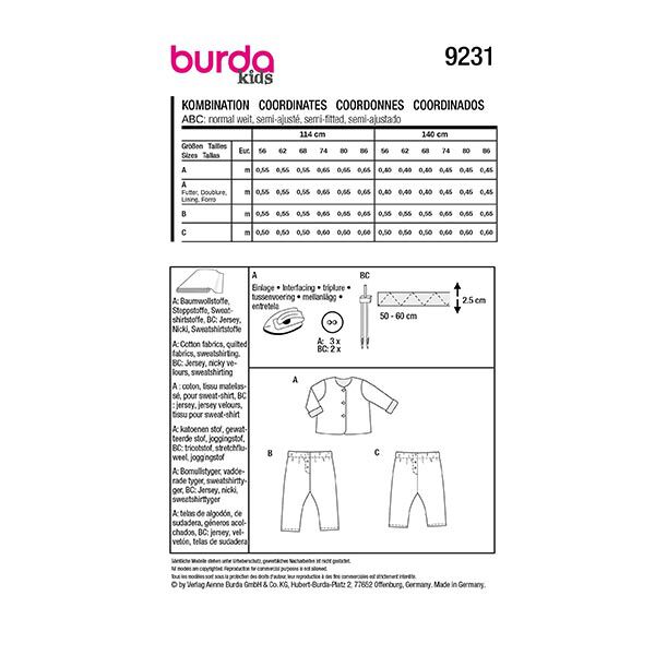 tuta | Burda 9231 | 56-86, image number 9