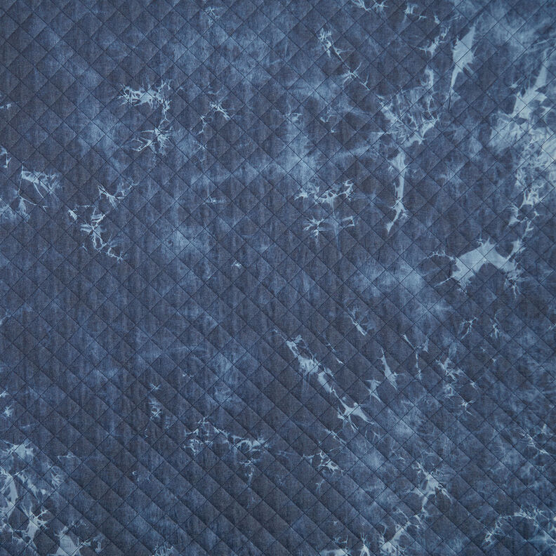 Tessuto Chambray trapuntato batik – colore blu jeans,  image number 1