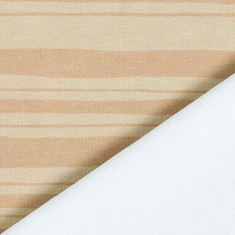 French terry, righe irregolari – marrone capriolo/beige scuro, image number 4