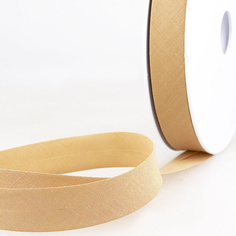 Nastro in sbieco Polycotton [20 mm] – beige,  image number 1