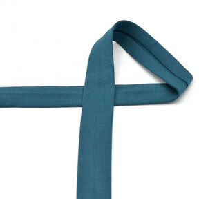 Nastro in sbieco jersey di cotone [20 mm] – petrolio, 
