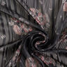 Chiffon con fiori in raso e righe metalliche – nero/bianco,  thumbnail number 4