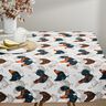 tessuto in cotone cretonne Galline – bianco/blu notte,  thumbnail number 5