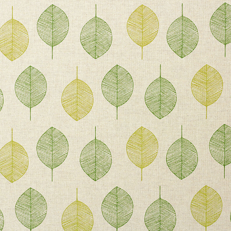 tessuto arredo mezzo panama foglie – naturale,  image number 1