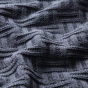 tessuto in maglia Motivo a coste spezzate – grigio blu, 