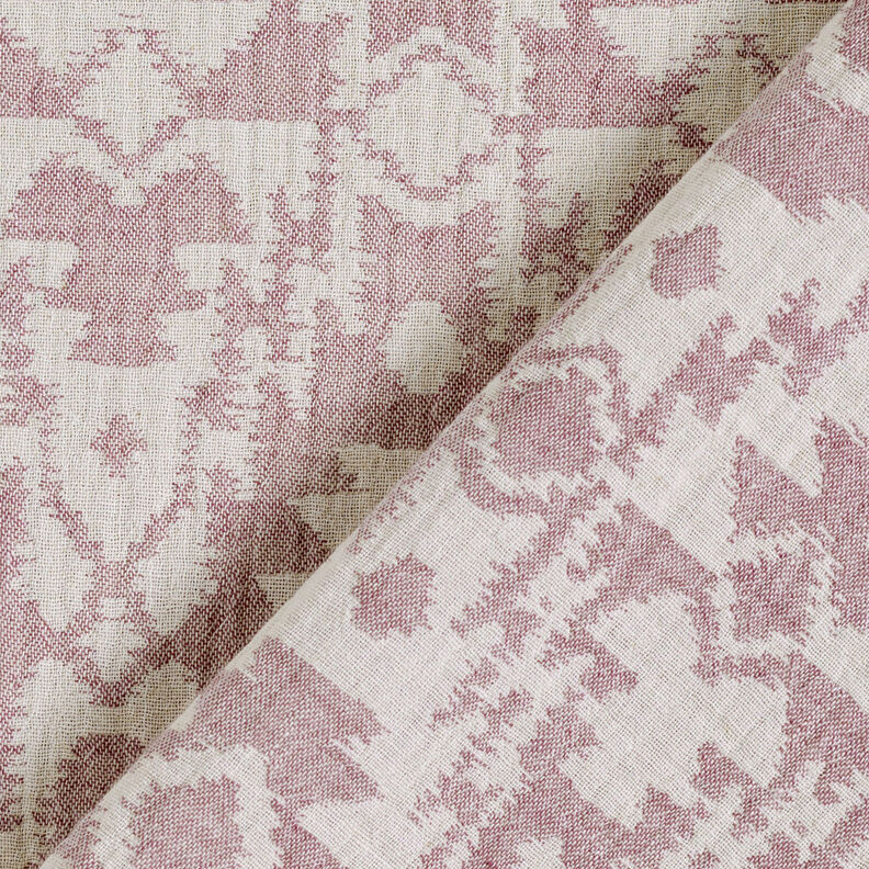 mussolina / tessuto doppio increspato Motivo azteco jacquard | by Poppy rosa antico scuro/grigio,  image number 6