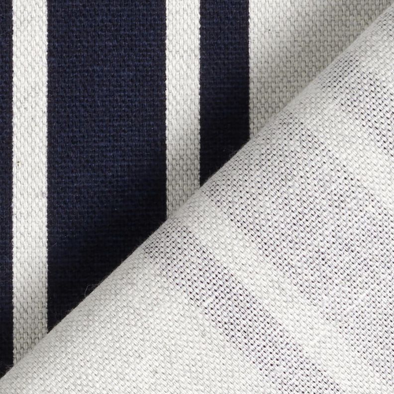 tessuto arredo panama Rigato – nero-azzurro/grigio nebbia, image number 4