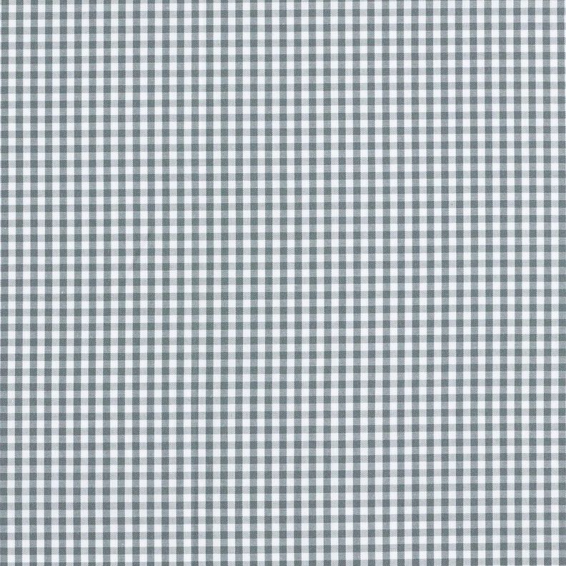 Popeline di cotone a quadretti Vichy – grigio/bianco,  image number 1