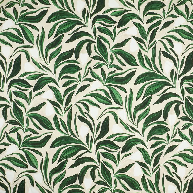 tessuto arredo tessuti canvas Piante sofisticate – verde scuro/naturale,  image number 1