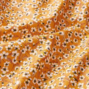 cotone rivestito Boccioli floreali – giallo curry/bianco, 