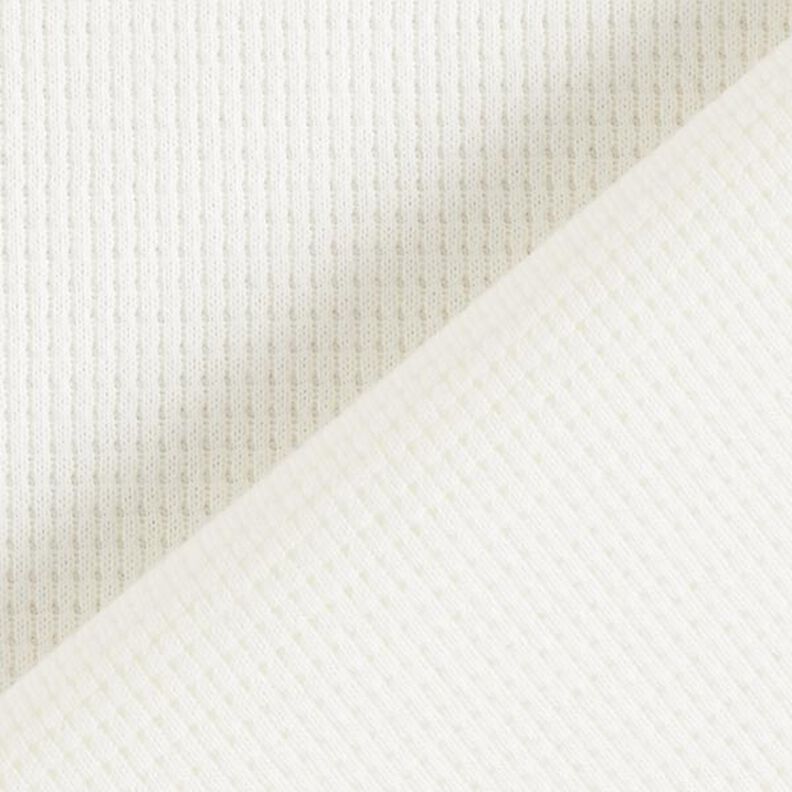 jersey di cotone, nido d’ape mini, tinta unita – bianco,  image number 4